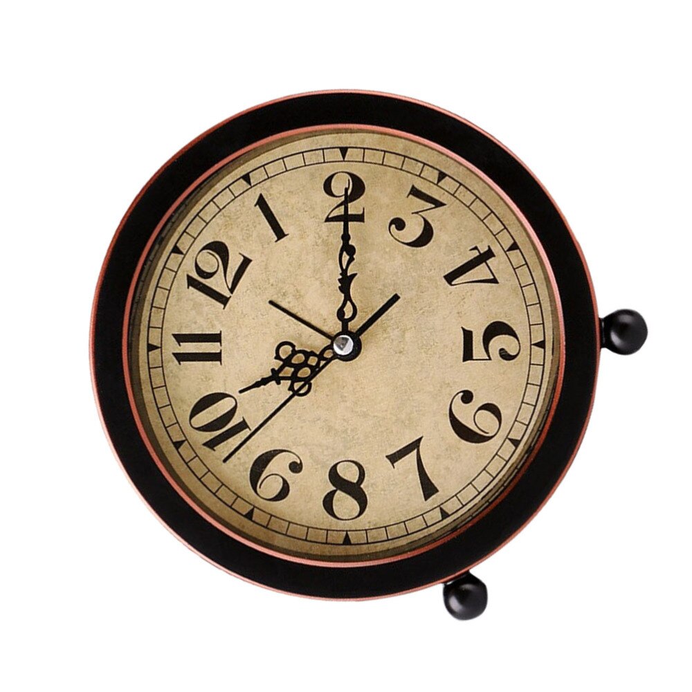 Retro Alarm Clock Tabletop Clock Decorative Desktop Clock for Home Bedroom: Default Title