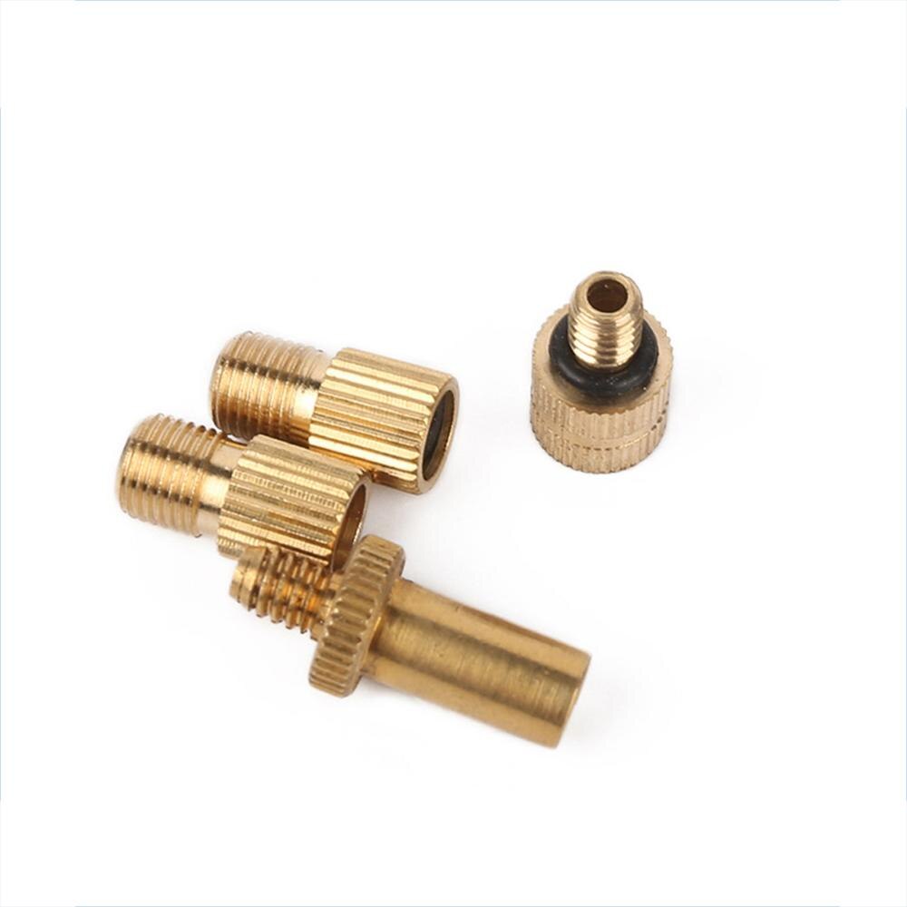 6pcs Pump Bicycle Convert Presta to Schrader Copper Bike Air Valve Adaptor Adapters Wheels Gas Nozzle Tube Tool Converter