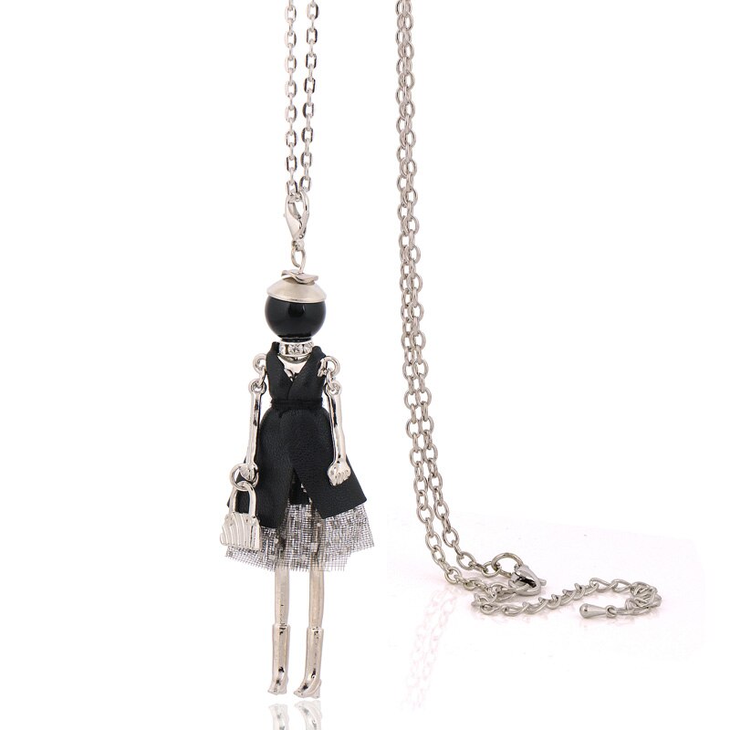 Collar de muñeca con estilo para mujer, a la cadena larga, accesorios de joyería, colgantes vintage, bisutería grande: Default Title