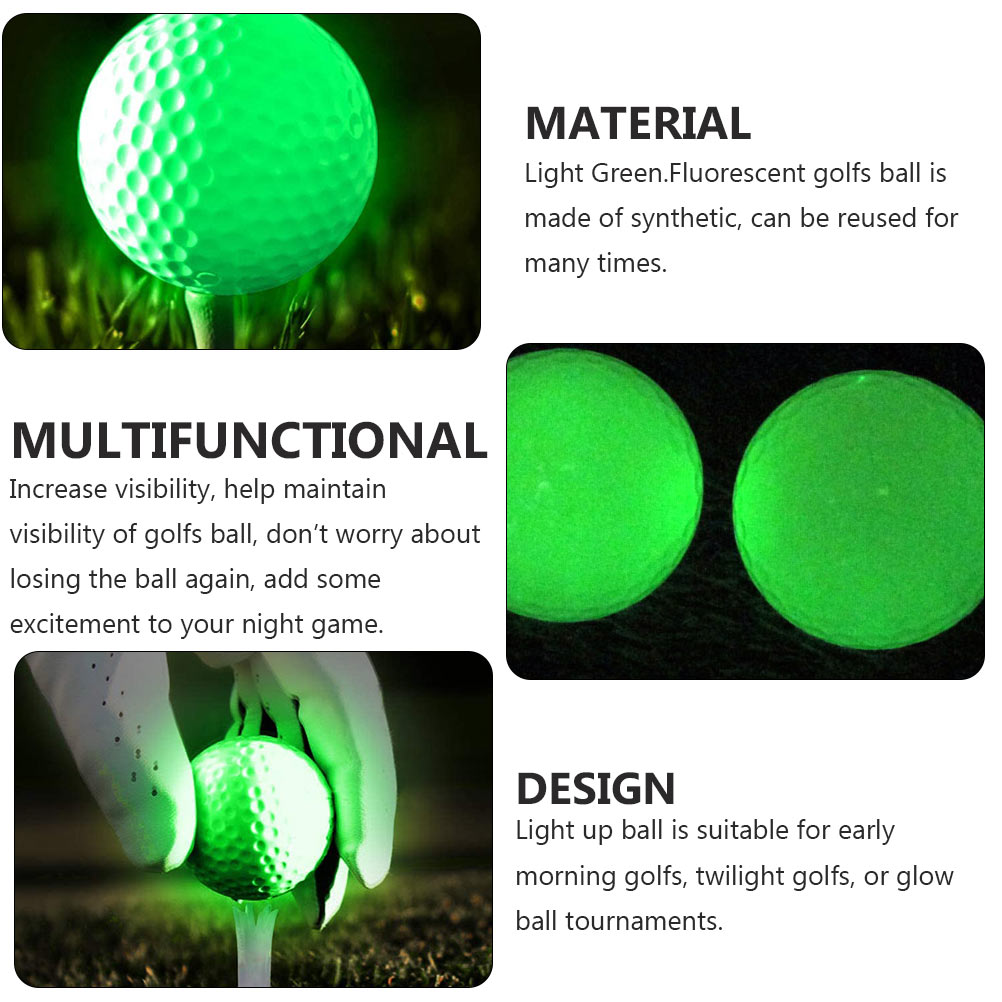 6Pcs Lichtgevende Golfs Herbruikbare Night Glowing Training Praktijk