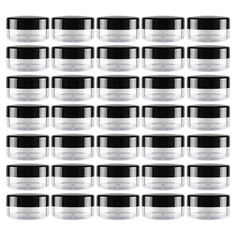 Plastic Travel Bottles Set with Leak Proof Black Lid Portable Squeezable Refillable Divide Storage Bottles Toiletries S27 21: 1