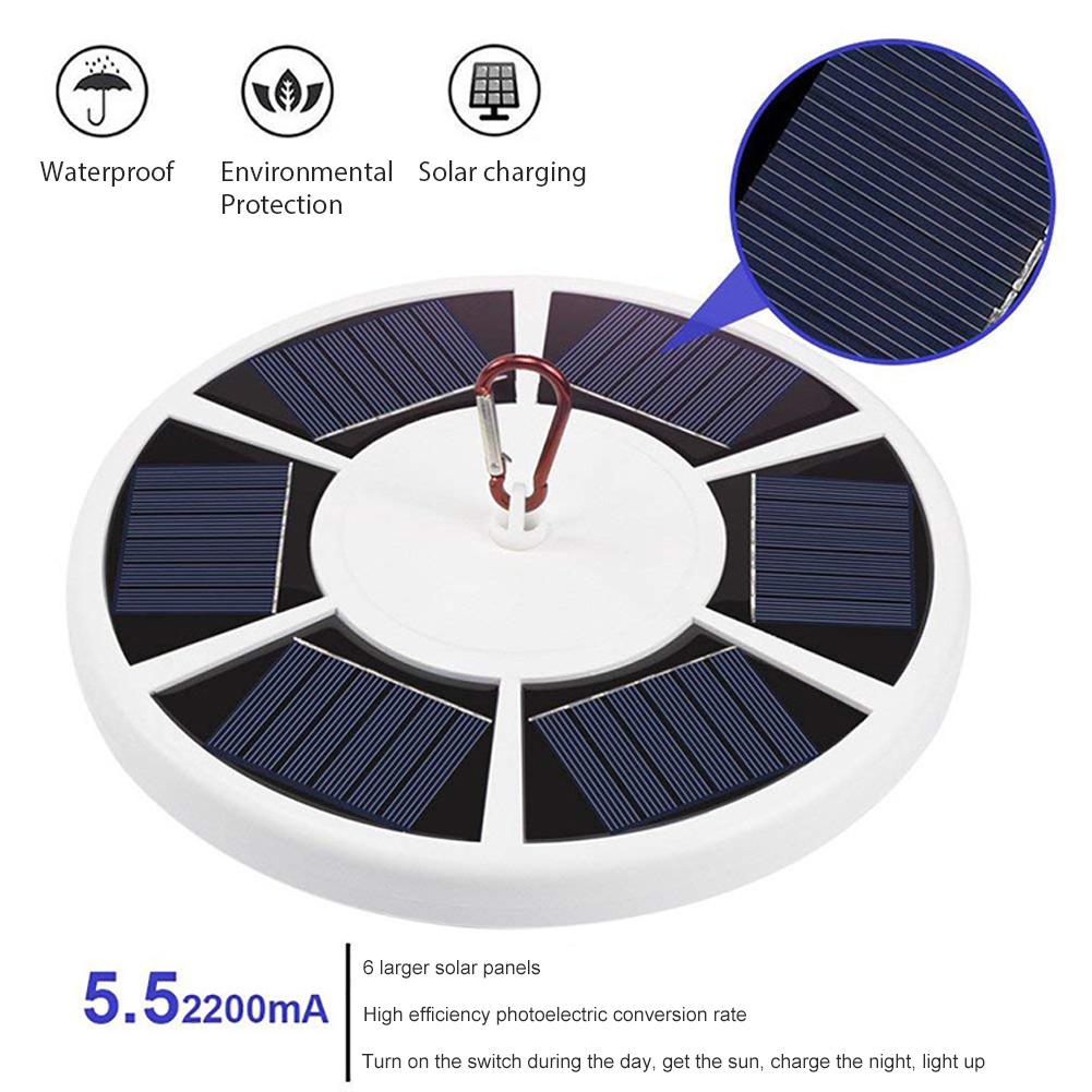 Zonne-energie Vlag Pole Licht Ultra Heldere Volledige Dekking Vlaggenmast Downlight Verstelbare Helderheid Camping Licht