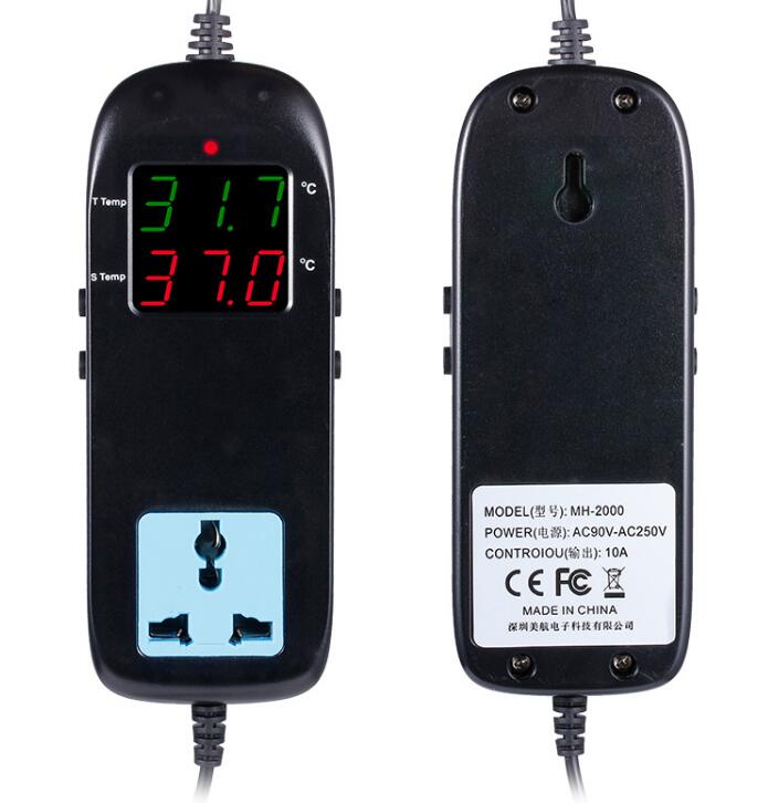 Digital display intelligent electronic temperature controller MH-2000 with power line temperature controller Temperature display