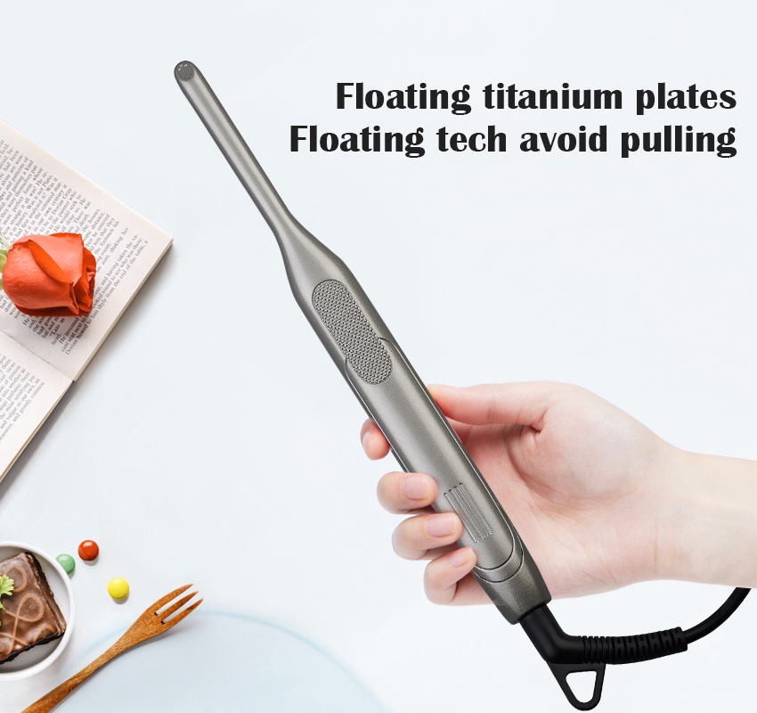 Hair Straightener for Short Hair Unisex Men Beard Straightener 2 in 1 Hair Curler Flat Iron Ceramic Curling Iron