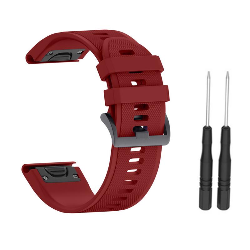 Silicone Strap For Garmin Fenix 3 3HR 5X 5X Plus Band Sport Bracelet Rubber Watchband Silicone Fitness Replacement Band: 5