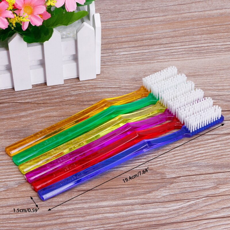 6x Nano Dental Care Premium Hard Toothbrush Bristle Tooth Brush Set For Adult