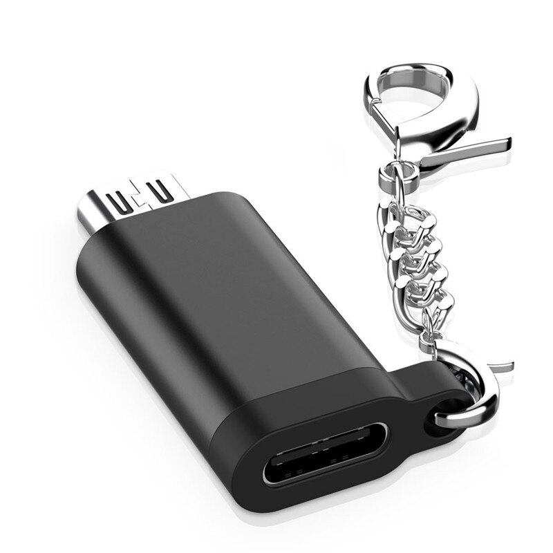 Micro Usb Male Naar Type C Vrouwelijke Converter Usb C Type-C Otg Opladen Data Sync Adapter Kabel Voor samsung Xiaomi Huawei: Black