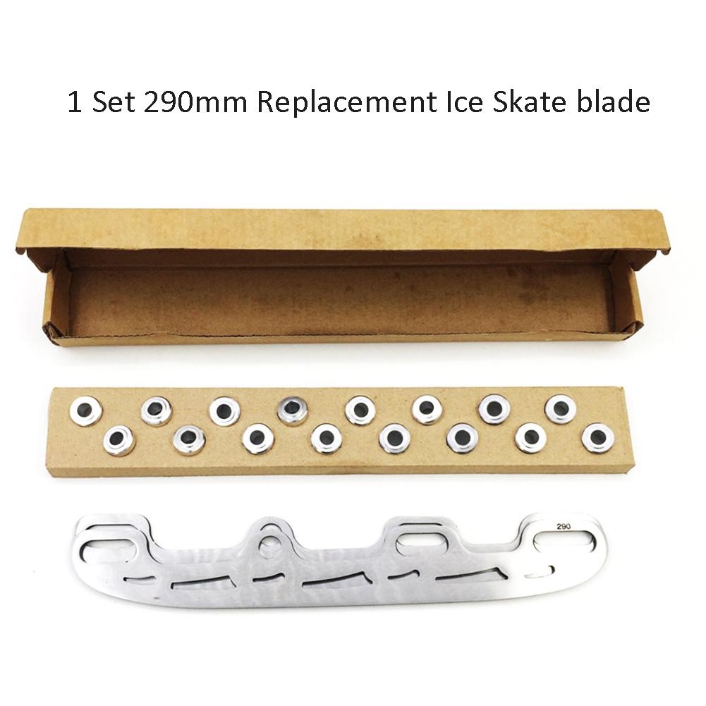 1 Pair Roller Skates Ice Blade Stainless Steel Ice Replaceable Ice Skates Full Set Skating Accessories Roller Skates Blade: Blue