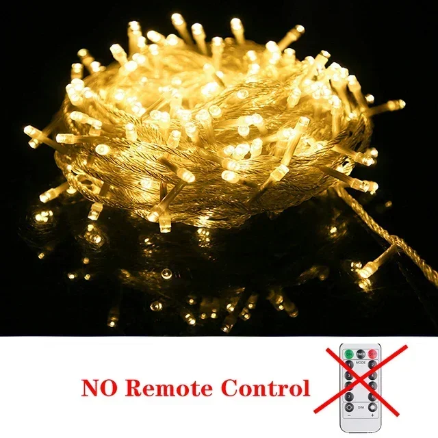 2M-100M Led String Fairy Lights Christmas chain Garland Outdoor Waterproof for Party Ramadan Wedding Decoration: Blue / S