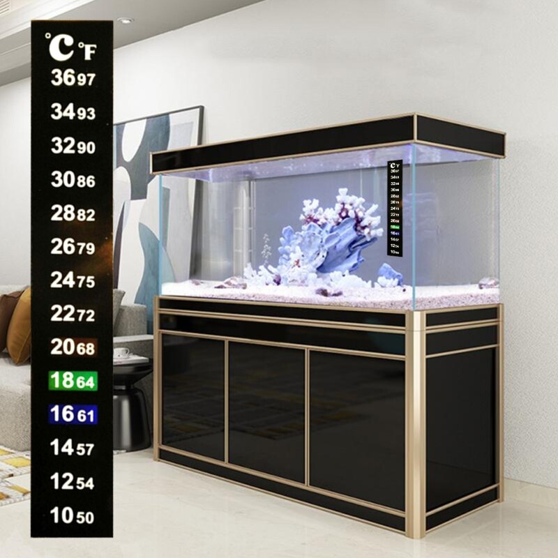 Autocollant Température Thermomètre Sur Bandes Affichage Numérique pour la Bière De Vin Kombucha ou Aquarium 50-97F 10-36C 1/10Pcs Y5GB
