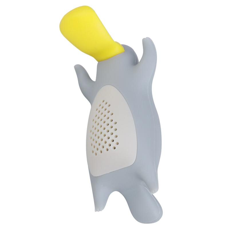 1Pc Siliconen Vogelbekdier Thee-ei Herbruikbare Leuke Losse Blad Thee Zeef Filter Diffuser Voor Brouwen Apparaat Herbal Spice Filter: Grijs