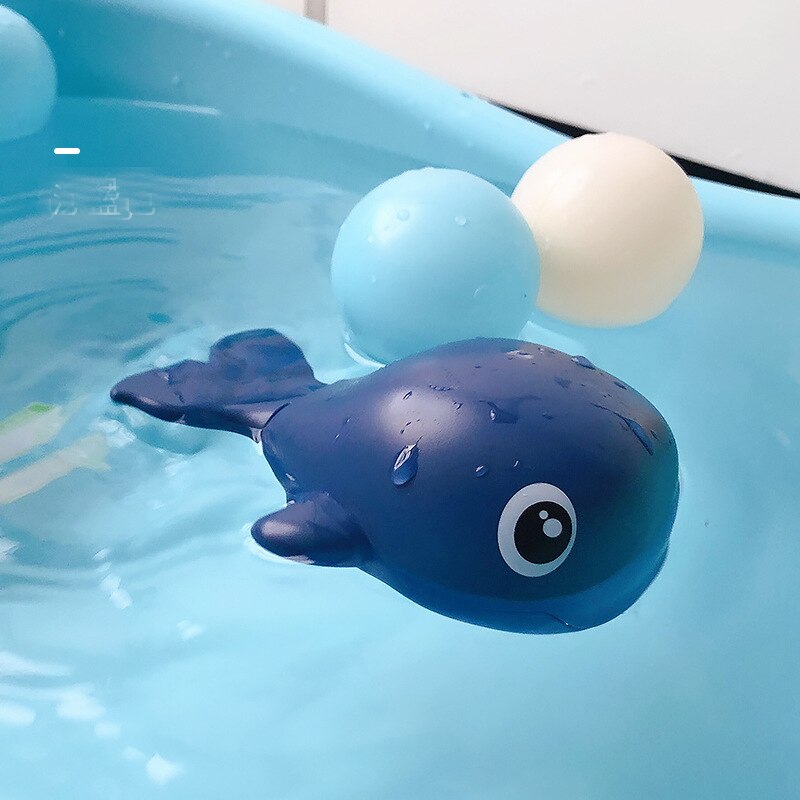 Baby Bathing Toy Kids Cute Duck Penguin Egg Water Spray Sprinkler Bathroom Sprinkling Shower Swimming Water Toys Kids: 8 D Blue whale