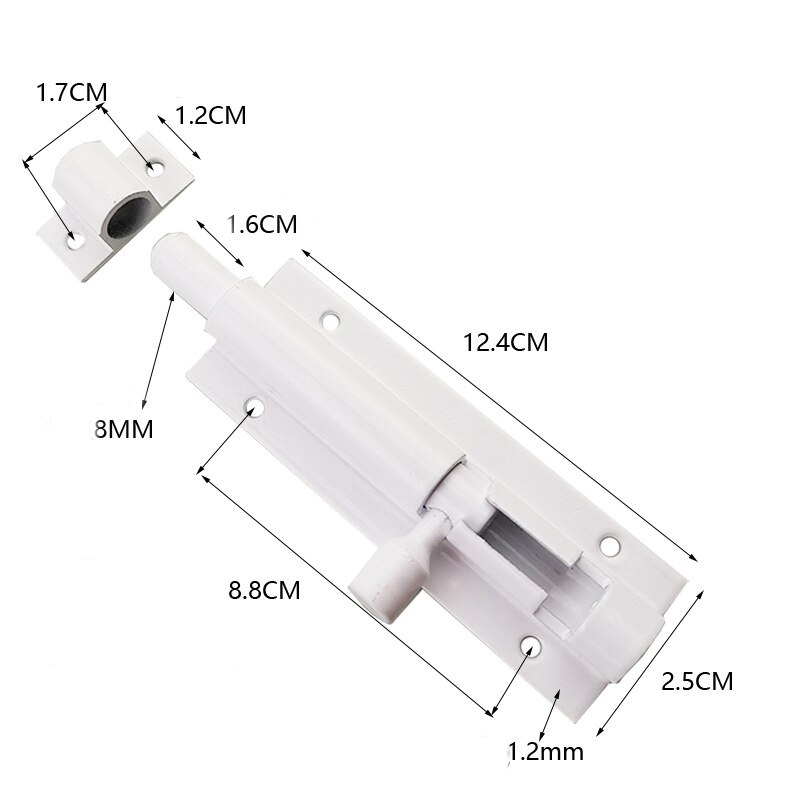 1Pc Deurslot Cast Metalen Haak Klink Home Decoratie Ornament Wc Deuren Haakse Sliding Gate Lock: 5