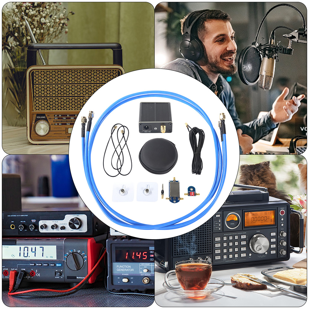 Aktive kleine Magnetschleifenantenne Breitband 50K-500MHz Tragbare Magnetschleifenantenne 17dB HF Kurzwelle AM FM VHF UHF SDR