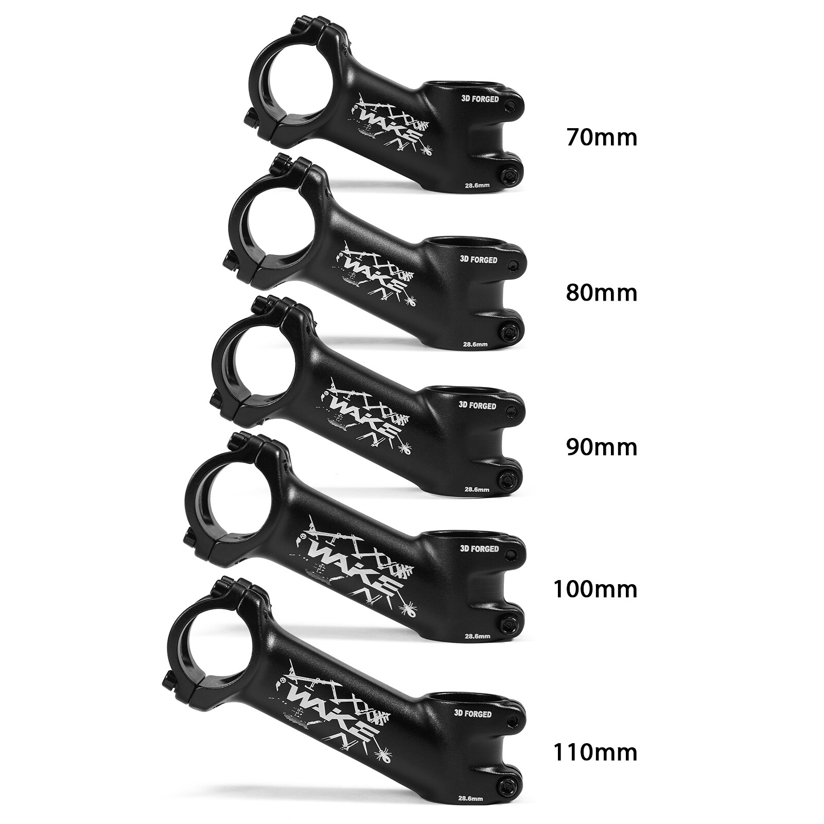 Bicycle Stem MTB Road Bike Stem Ultralight Stem 31.8mm Handlebar Stem 25 Degree 70/80/90/100/110mm Bike Stem Accessories