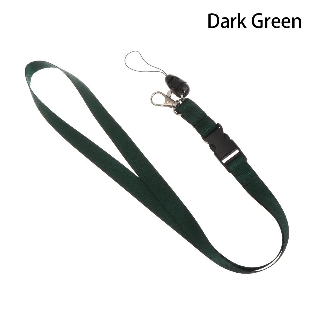 Smycz na telefon komórkowy osobowość smycz na szyje śliczne smycze na klucze ID Card Gym paski na telefon USB smycz na identyfikator liny kamery: Dark Green-