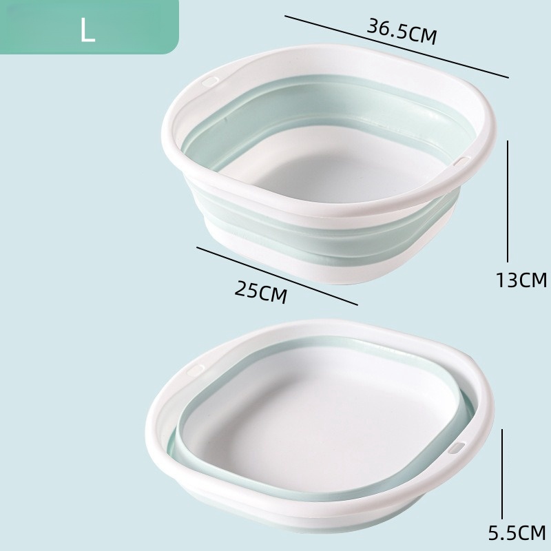 Folding Washbasin Silicone Portable Basin Foldable Bucket Camping Sink Bath Goods Dorm Room Essential Collapsible Laundry Bowl: PURPLE