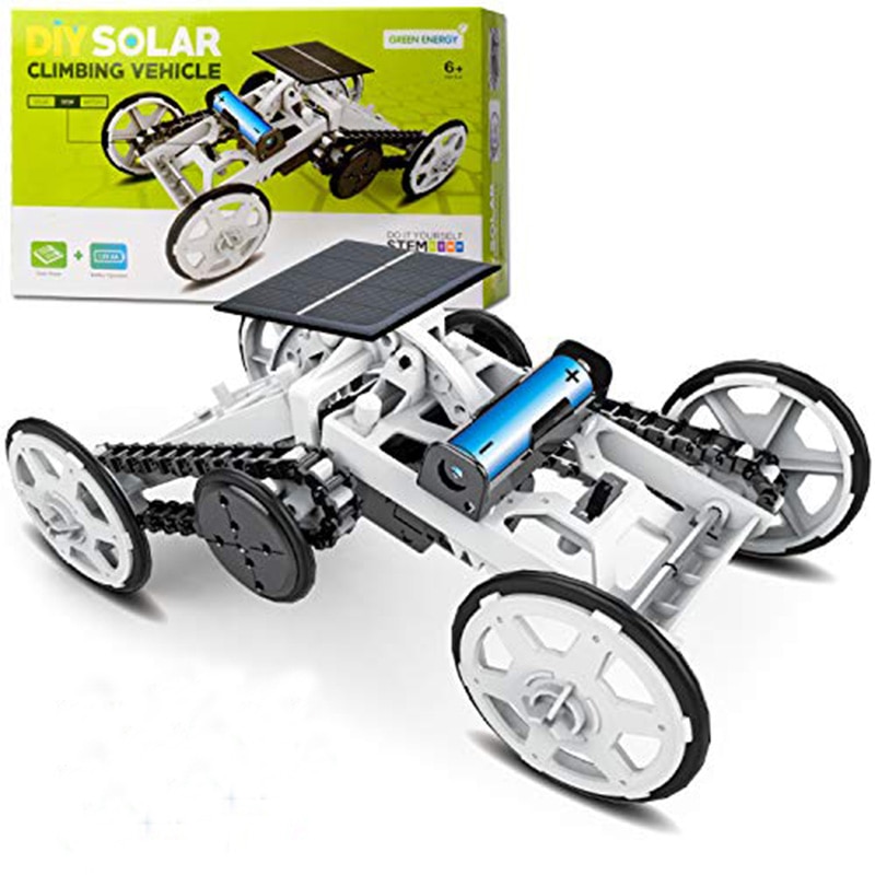 Kinderen Speelgoed Auto Solar Power Auto 4-Wheel Auto Kit Klimmen Voertuig Speelgoed Auto Diy Montage Speelgoed Educatief speelgoed Voor Kinderen