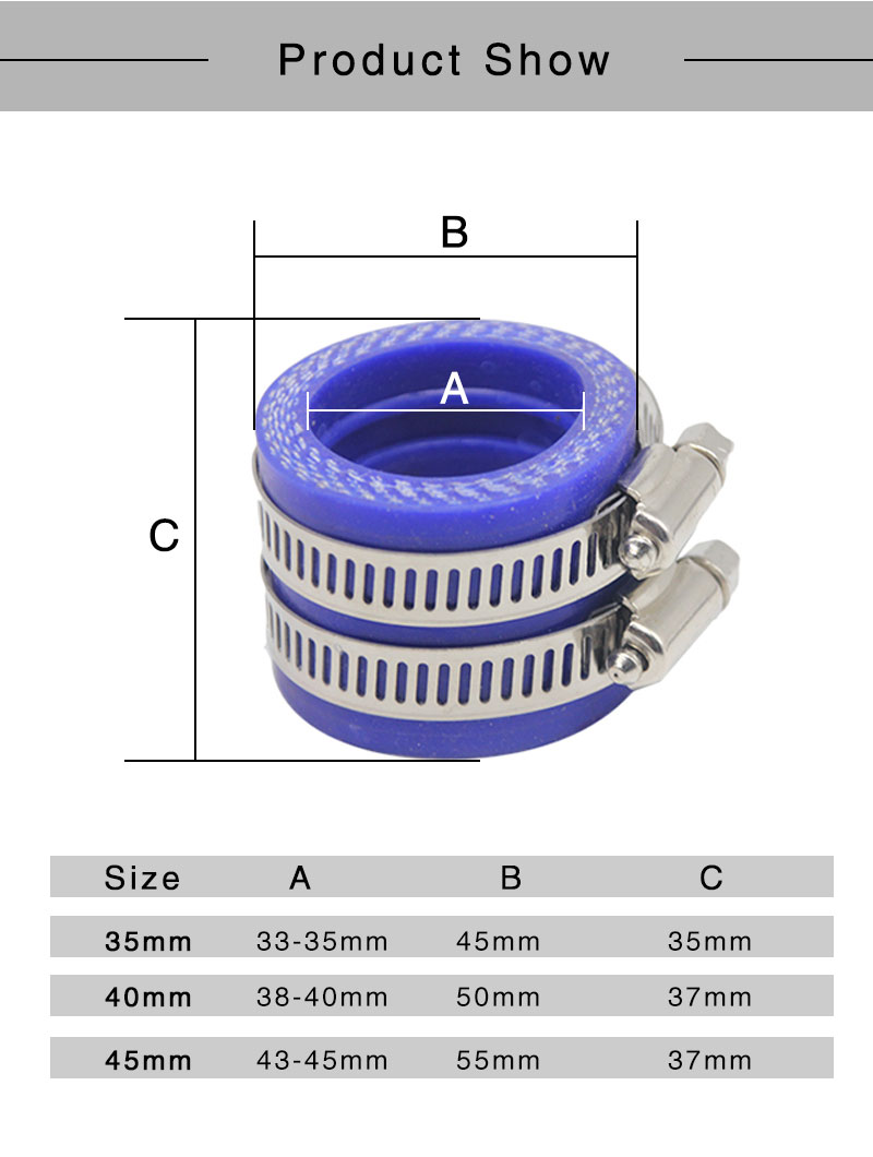 Alconstar 40Mm Motorfiets Carburateur Rubber Adapter Inlet Intake Pijp Voor Mikuni Oko Koso Keihin 32Mm 34Mm Carburador