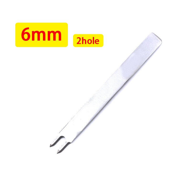 DIY Leather Craft Tools 3/4/5/6mm Spacing Punch Tool For Leather Hole Punches Tool Lacing Stitching Sewing: 6mm-2hole
