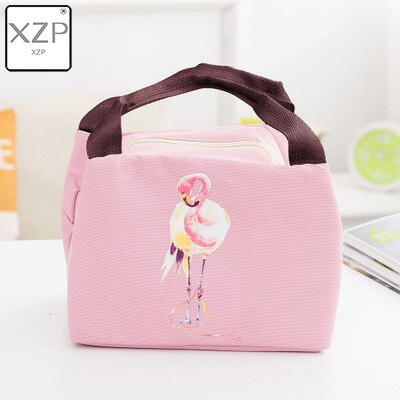 XZP Animal Flamingo Lunch Bag Girl Portable Insulated Thermal Food Picnic Lunch Bags Women kids Men Cooler Lunch Box Bag: Orange