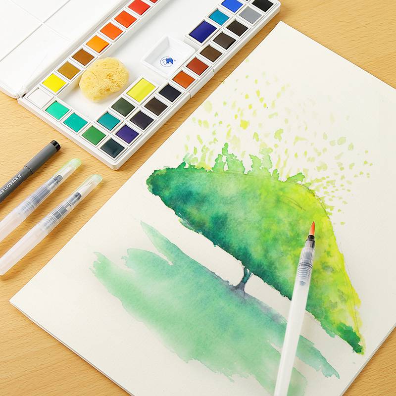 Papier aquarelle 4K 8K 16K 32K, 50% coton, 300g/m2, papier aquarelle, croquis peint à la main pour artiste, fournitures artistiques pour étudiants