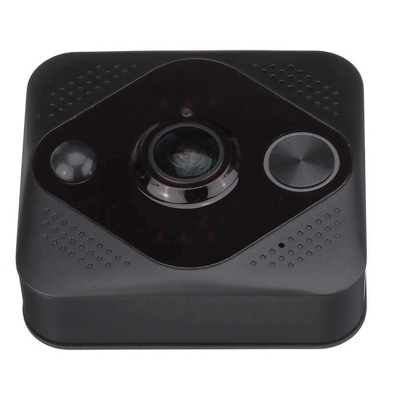 X6 video dørklokke  hd 1080p 180 graders wifi trådløst intelligent intercom system cloud storage alarm system sort abs