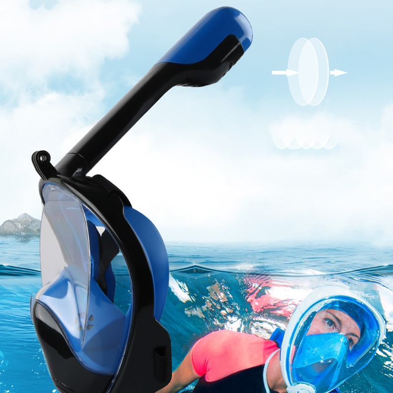 Volledige Gezicht Duiken Masker Anti Fog Bril Met Camera Mount Onderwater Wide View Snorkel Zwemmen Masker Voor Volwassen Jeugd