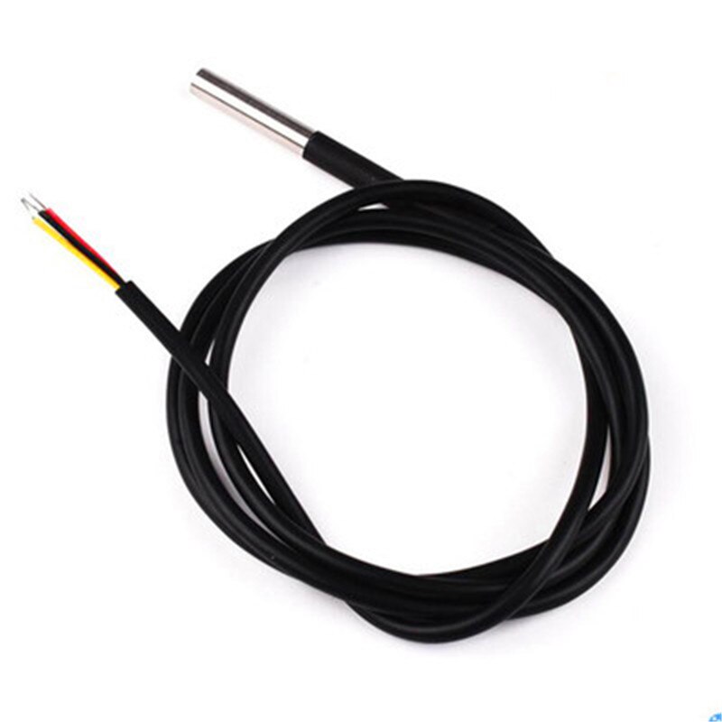 Waterproof DS18b20 Temperature probe temperature sensor stainless steel XH2.54-3P terminal wire length 1m-5m: 5M