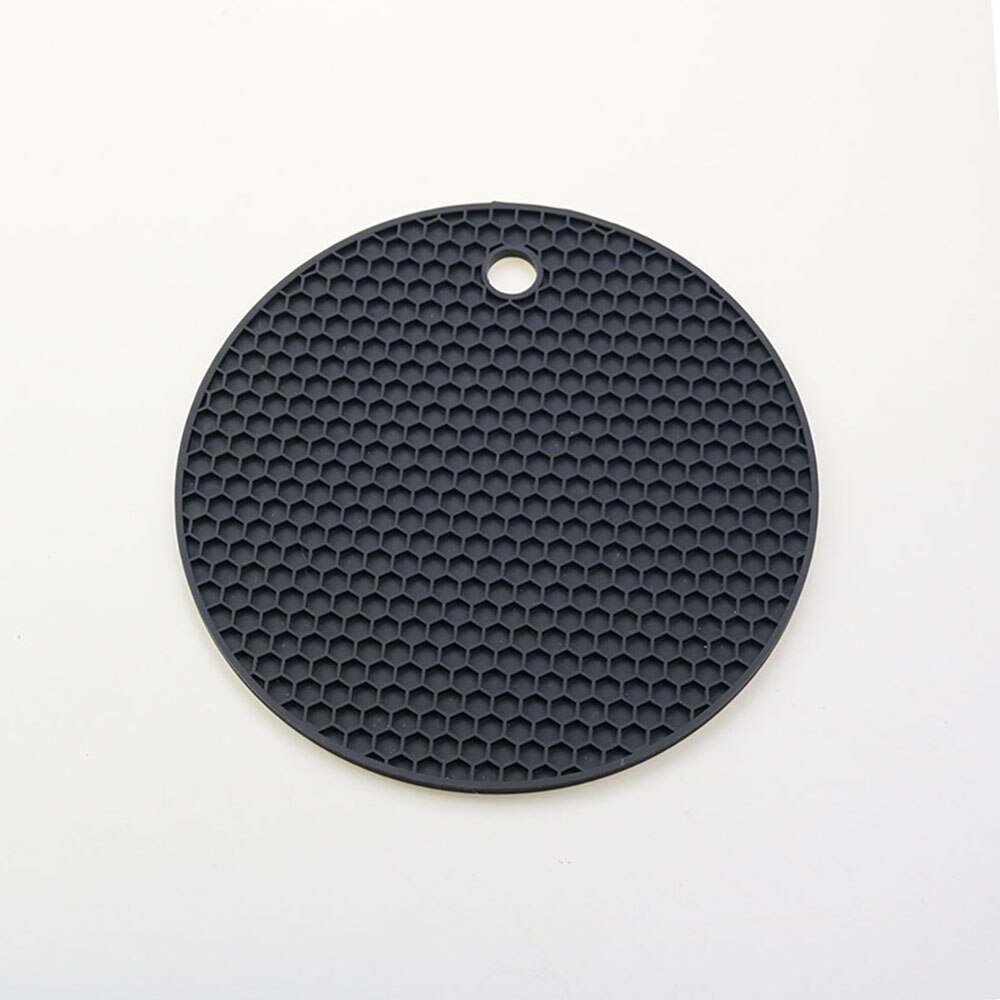 Round Heat Resistant Silicone Honeycomb Mat Drink Cup Coasters Non-slip Pot Holder Table Placemat Kitchen Tools Accessories: Yellow