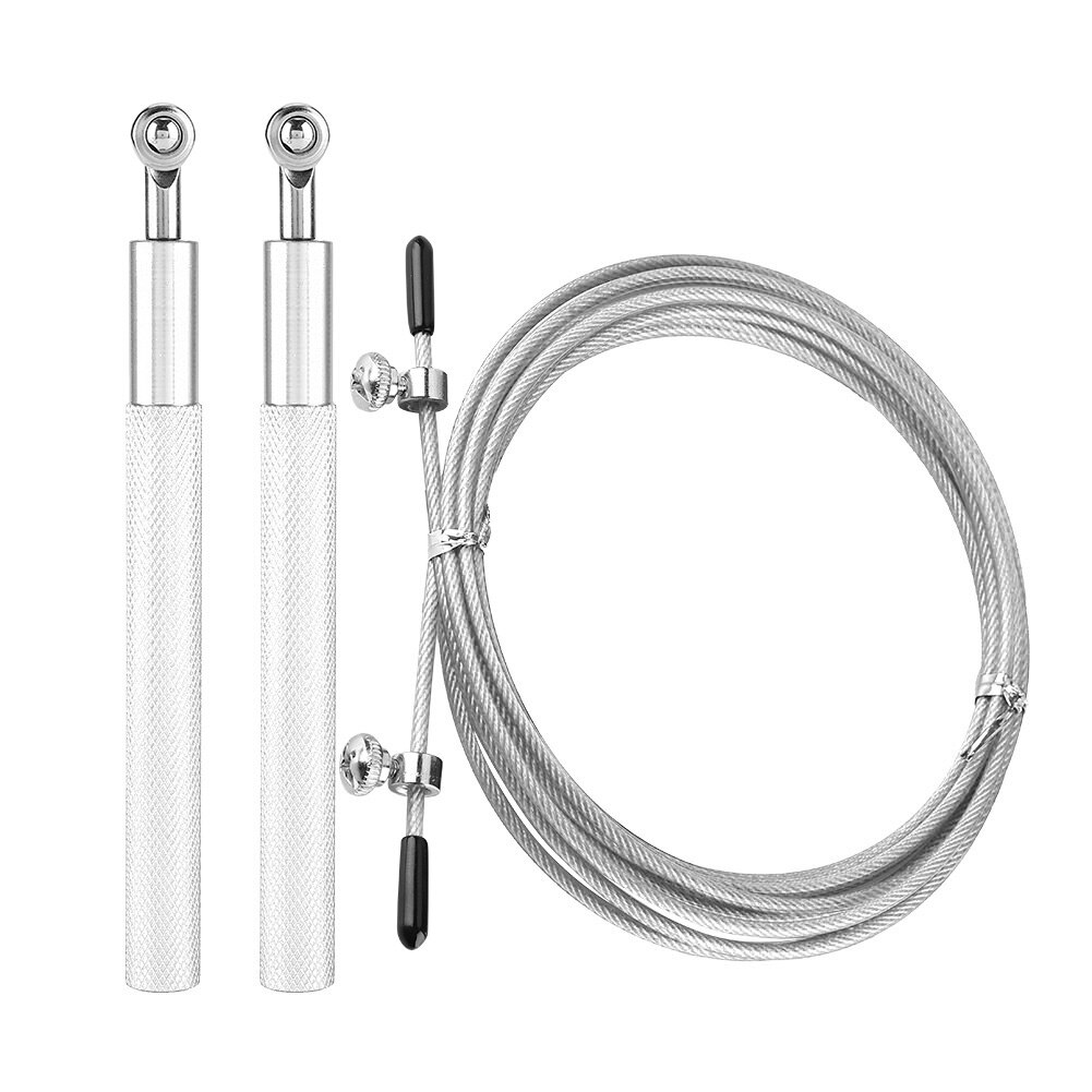 Aluminium Alloy Anti-Rust And Durable Jump Rope Anti-Slip Handle Rope Bearing For Sports Training Equipment: silver