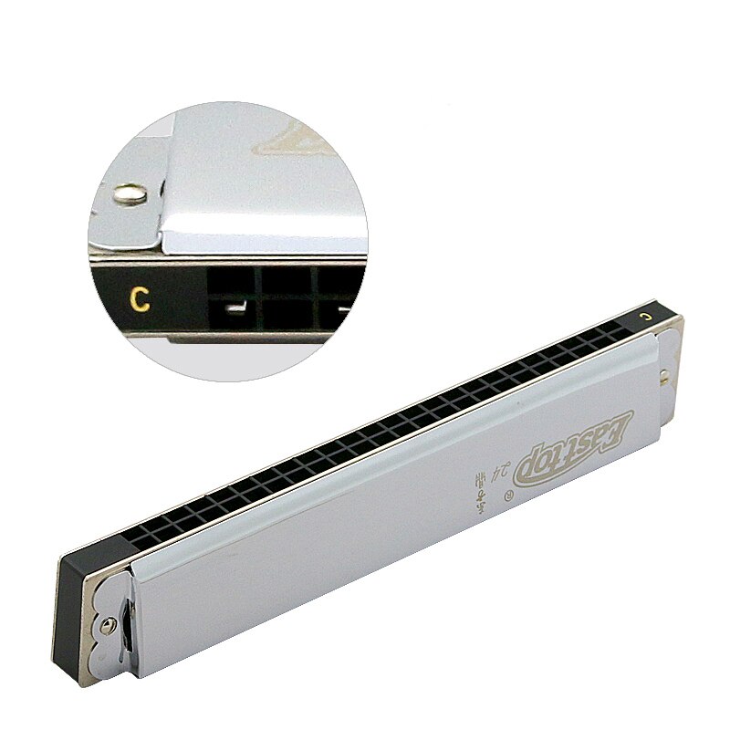 T2406 Easttop 24 Hole Tremolo Harmonica Musical Instrument Harp C Key Mouth Ogans Harmonizer Music Instrument Tremolo Harmonica