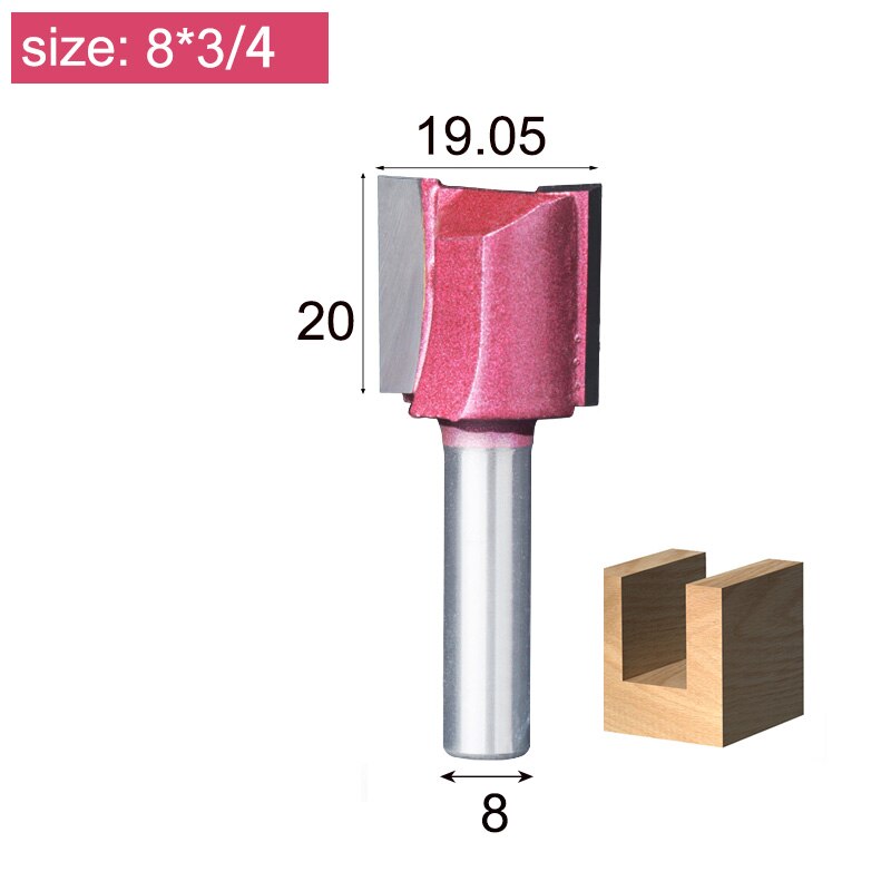 6mm 8mm Shank Straight Router Bit CNC Woodworking Tools Industrial Grade Bits Tungsten Carbide Milling Cutters for Wood MDF: Z00713
