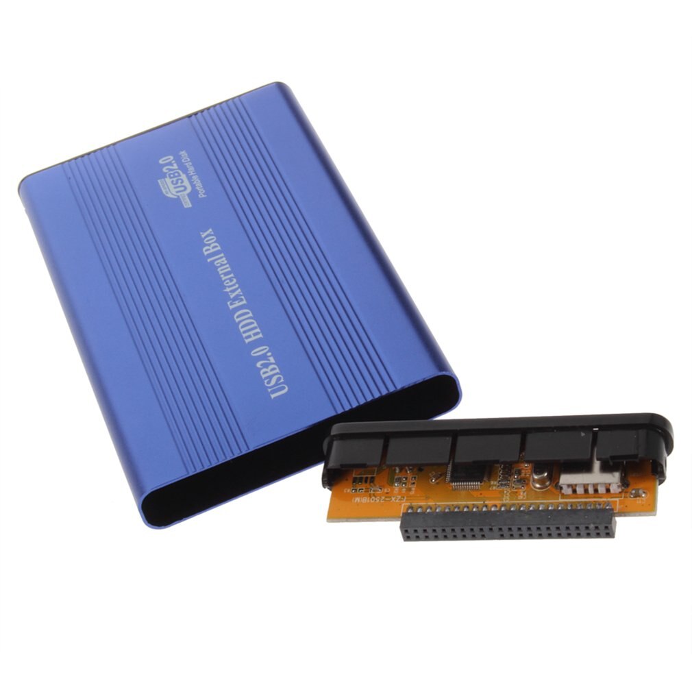 USB 2.0 2.5 Polegada Notebook Liga de Alumínio-magnésio Recinto Caso Externo IDE Hard Driver Gabinete Bule 127*75*13mm ONLENY