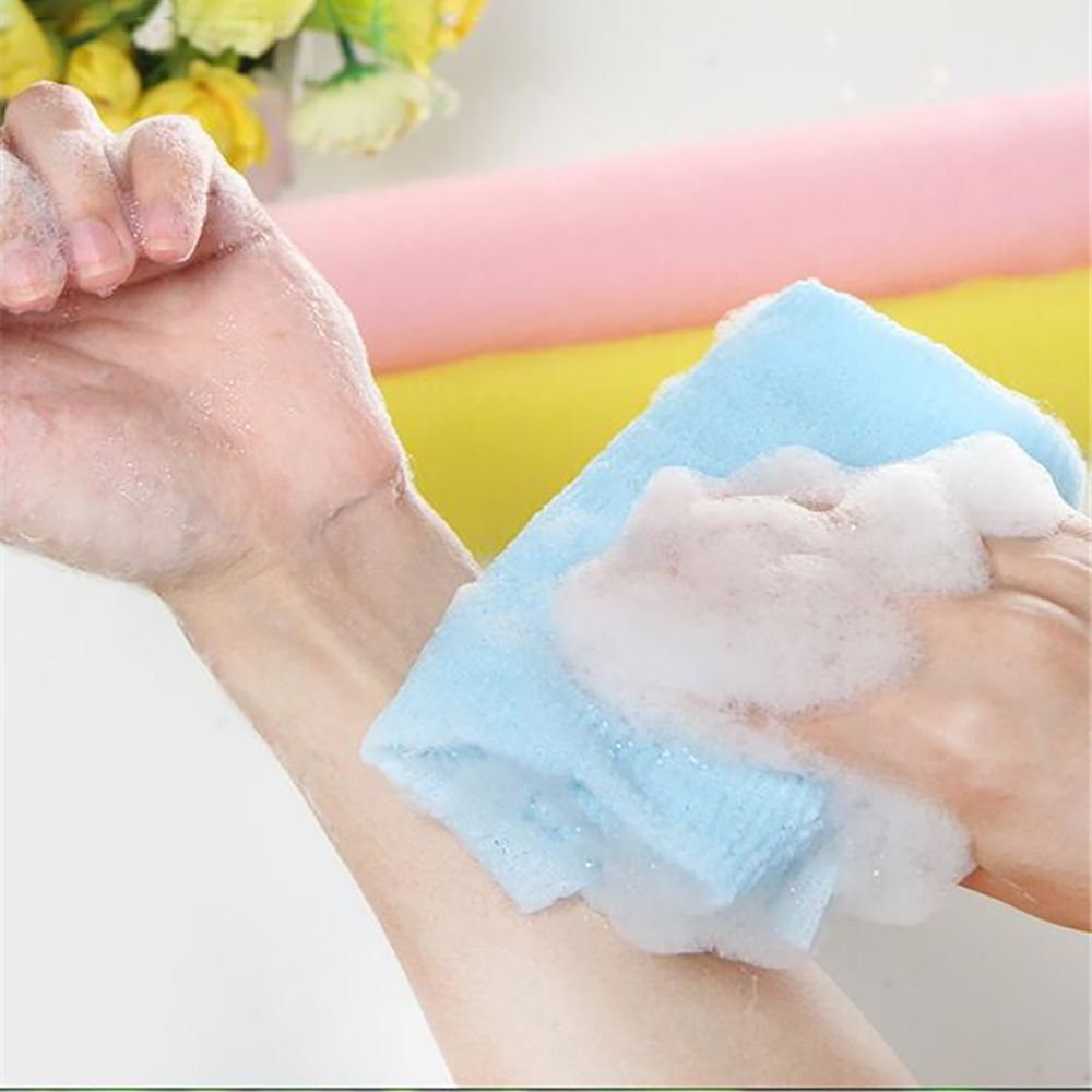 2 stk bodyscrubber nylon bad bruser eksfolierende scrub svamp håndklæde klud pude bodyscrub hudrenser børste fjerner død hud