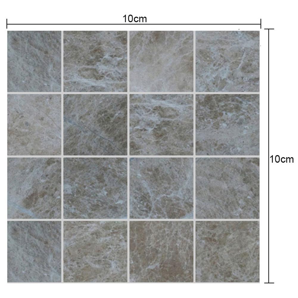 10 pièces carreaux imperméables mosaïque mur carrelage peler et coller auto-adhésif dosseret bricolage cuisine salle de bain maison autocollant mural: 03