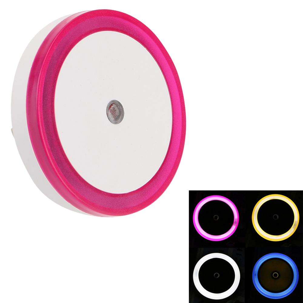 Light Sensor Controle Nachtlampje Armatuur Schemeringsdimmer Sensor Slaapkamer Inductie Plug-in LED Lamp Voor Baby Hal keuken Muur: Roze / eu