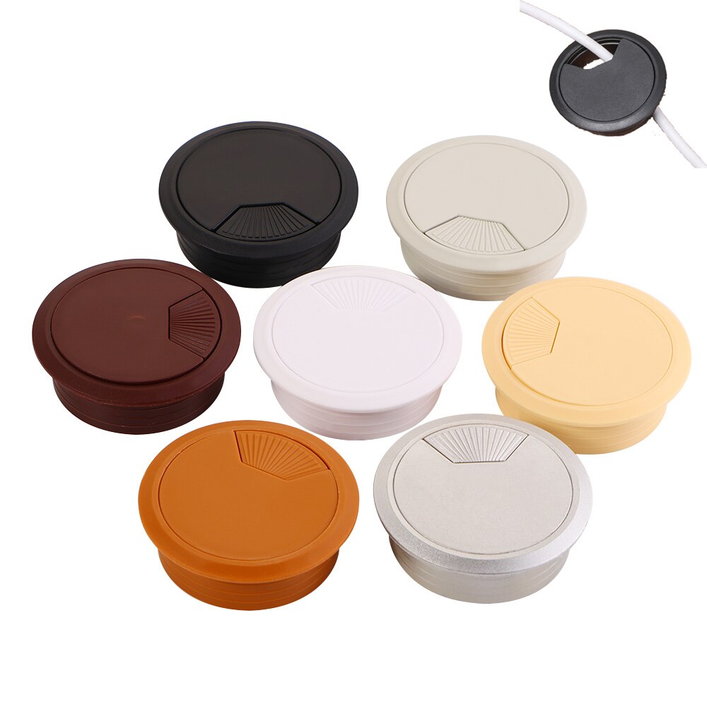 1 Pcs Bureau Praktische 60Mm Plastic Kabel Clips Hole Cover Computer Draad Netjes Kabel Organizer Houder