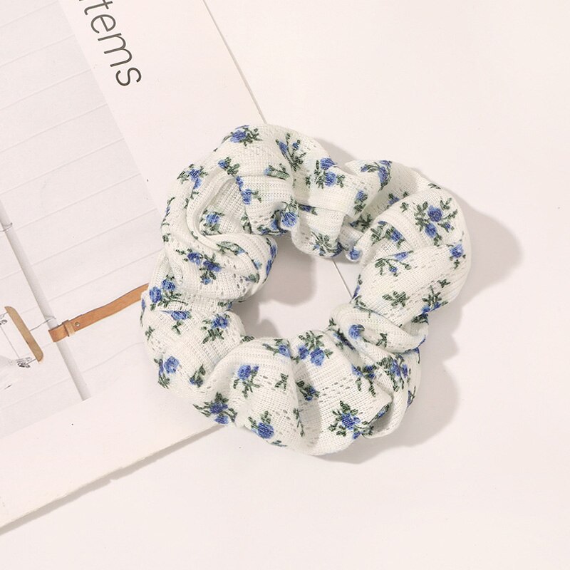 Coleteros coreanos con estampado Floral, cinta para el pelo, coletero, banda elástica para el pelo, lazos para el pelo, accesorios para el cabello: 2