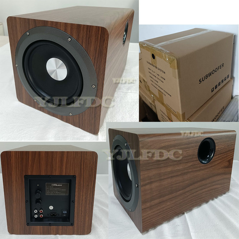 High-power 100W Subwoofer Home Theater Hi-fi Super Bass 6.5-inch Wooden Active Subwoofer 110V-220V Wide Voltage Speakers