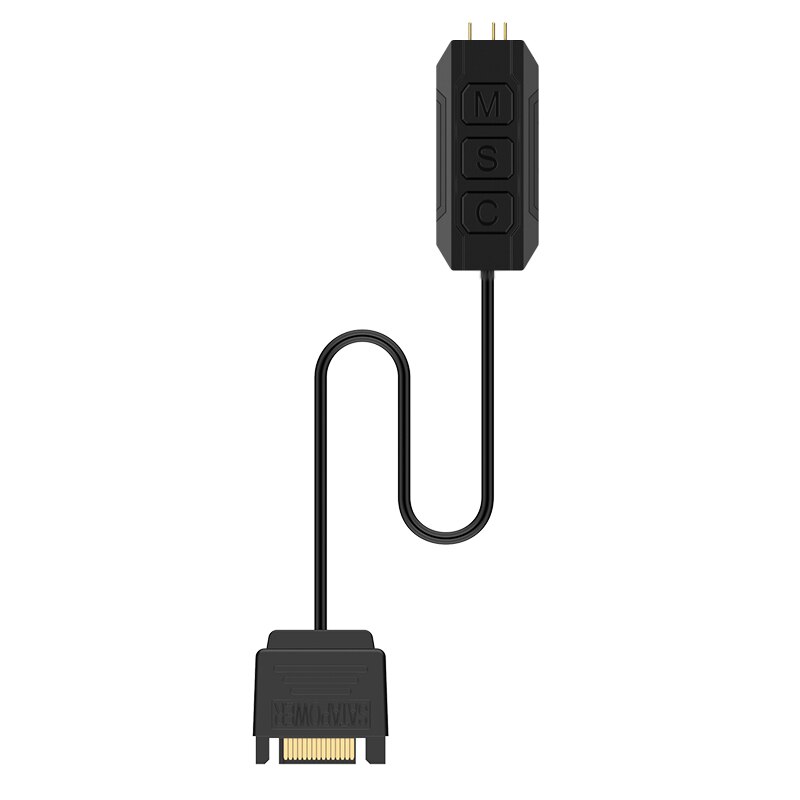 5V ARGB 12V RGB LED PC Controller Cable Wireless IR Remote,SATA to 3pin / 4pin RGB Light Strip,Lam,Case Fan Colling Radiator