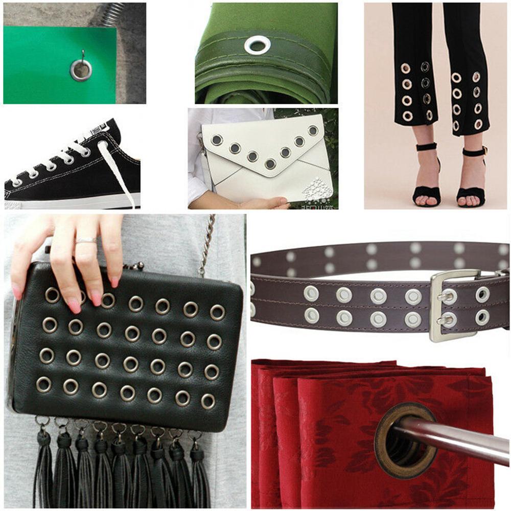Œillets en laiton avec rondelle de 8mm, 100 ensembles, anneaux ronds pour chaussures, sac, chapeau, ceinture, #600