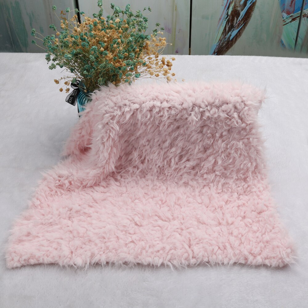 Pasgeboren Faux Fur Wrap Baby Fotografie Rekwisieten Deken Pasgeboren Mand Filler Stuffer Fotoshoot Baby Fotografia Accessoires 50*50