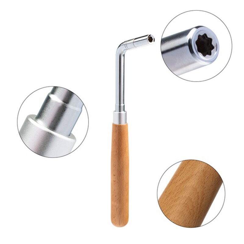 Piano Tuning Kit Met Piano Tuning Hammer Straight Soft Maple Handvat Piano Tuning Hendel Gereedschap Kit Mute Hamer Diy Set