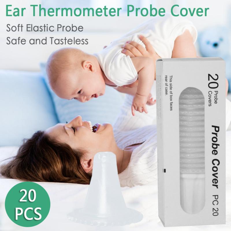 20 baby-øretermometer ørebeskyttere øretermometer udskiftning af linsefilter, sondeovertræk, der kan genanvendes engangs ørepuder