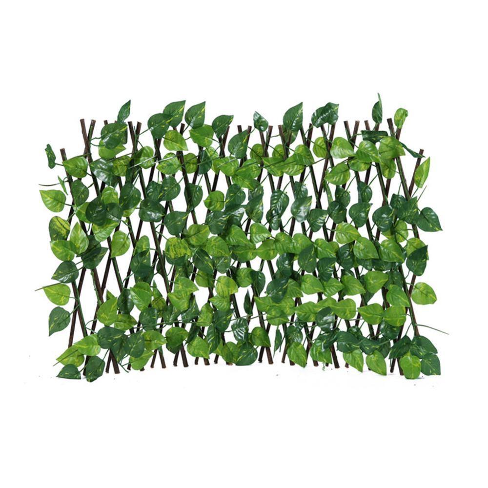Intrekbare Kunstmatige Tuin Hek Uitbreidbaar Faux Ivy Privacy Hek Hout Wijnstokken Klimrek Tuinieren Plant Home Decoraties: Small green dill