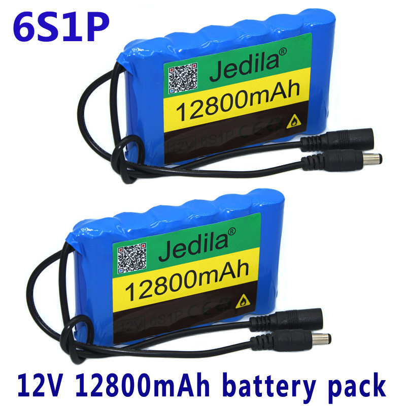 6S1P 12 volt. 12800 mah. Rechargeable Lithium-Ion Battery Pack. Applied To CCTV Cameras.