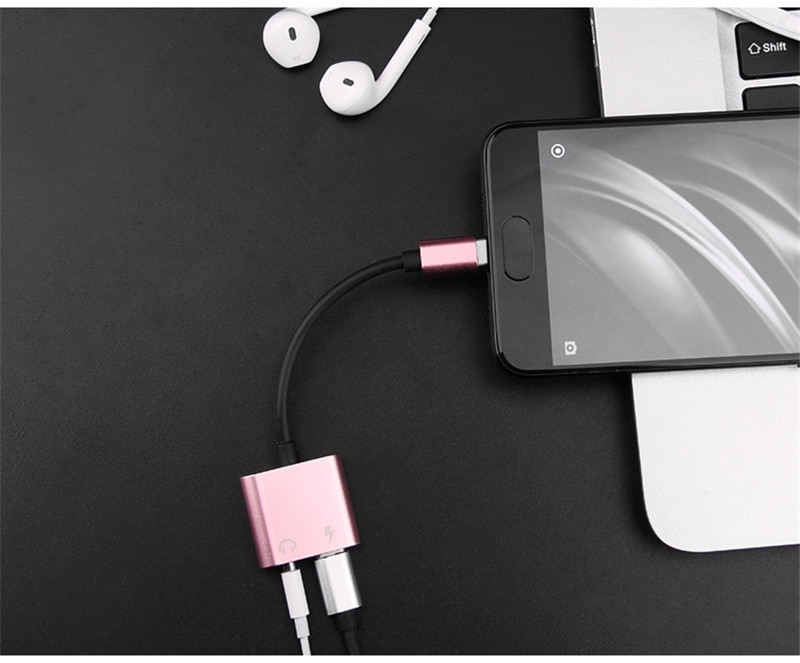 SUOZUN type c 3.5mm aux adapter USB C to 3.5mm AUX Headphones Adapter for xiaomi mi 9 8 6 Type-C 3.5 Jack Earphone Audio cable