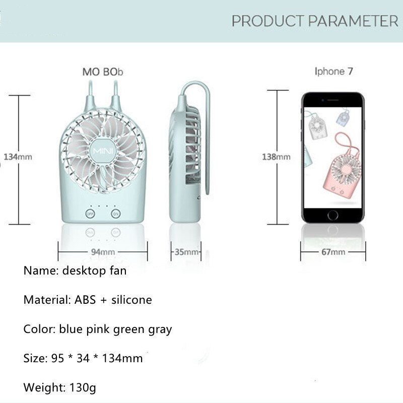 Small Fan Portable Mini Charging Fan Student Portable Charge Handheld USB Fan