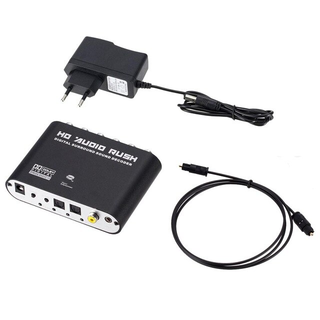 Digitaal Naar Analoog 5.1 Kanaals Stereo AC3 Audio Converter Optische Spdif Coaxiale Aux Naar 6 Rca Sound Decoder Versterker
